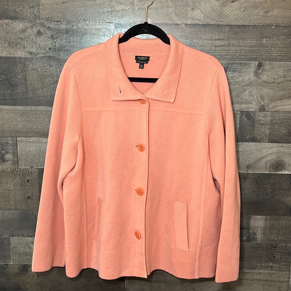 Salmon Talbots %100 Marino Wool Jacket